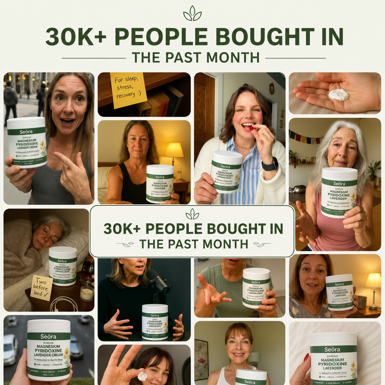 Korean Magnesium Pyridoxine Lavender Cream